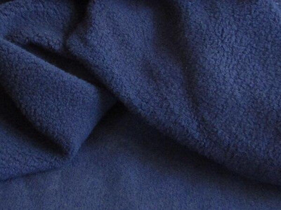 Navy Polyester Fleece Fabric