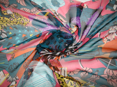 Printed Silk Chiffon A