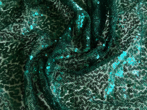 Embroidery Sequins Hunter Green - fabric fabric