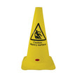 Cylindrical Hazard 50cm Ylw 1 Part Cone - Slippery Surface