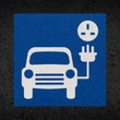 EV Charging Car Logo Thermoplastic