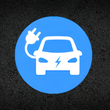 EV Charging Car Logo Thermoplastic