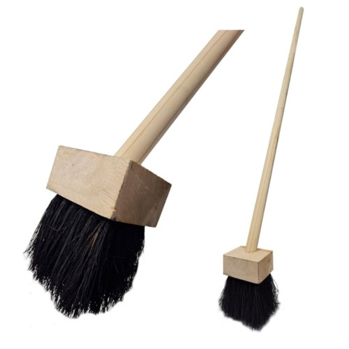 Long Handled Black Tar Brush FSC