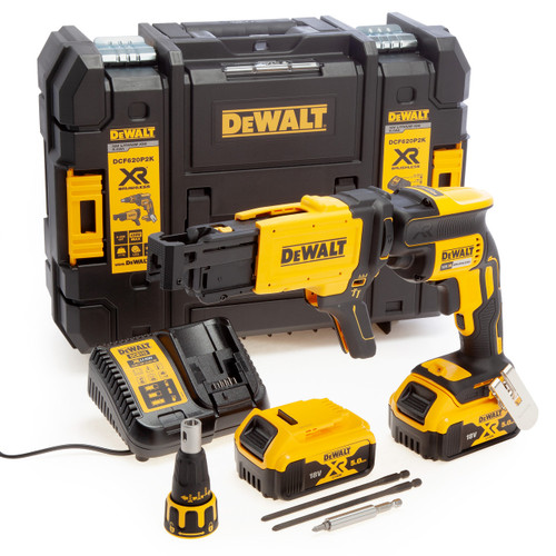 Dewalt DCF620P2K 18V Brushless Collated Drywall Screwdriver (2 x 5.0Ah Batteries)