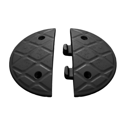 Jumbo Black 5cm End Caps - Pack of 2