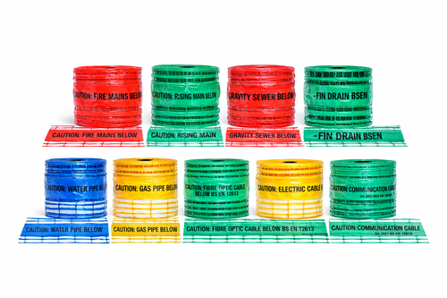 Detectable Underground Warning Tape - 200mm x 100m