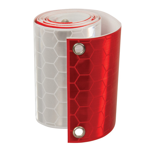 Fencebrite Red/Wht Reflective Strip Fitting Straps