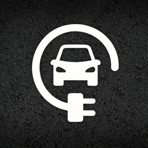 EV Charging Car Logo Thermoplastic