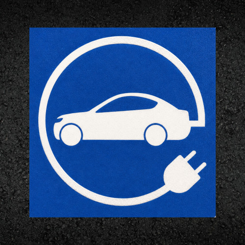 EV Charging Car Logo Thermoplastic