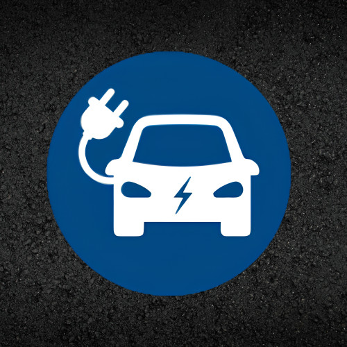 EV Charging Car Logo Thermoplastic
