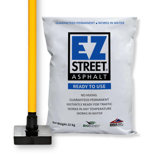 Pothole Repair Kit | EZ Street Asphalt | Heavy Duty 10lb Tamper