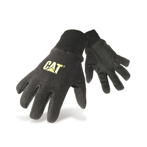 Caterpillar Jersey Dotted Glove Black