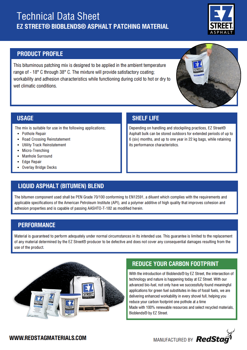 EZ Street Asphalt® - Technical Data Sheet