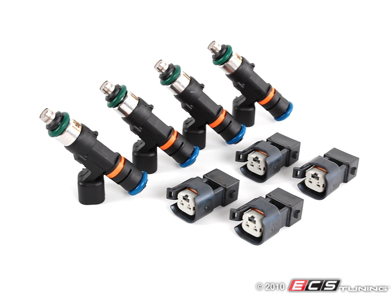 Bosch 550cc Fuel Injectors Set of 4 with Plug Adaptors For 1.8