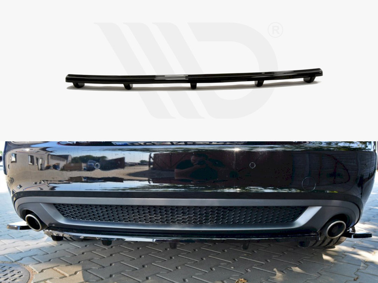 Central Rear Splitter Audi A5 S-Line F5 Coupe / Sportback (with vertical  bars)