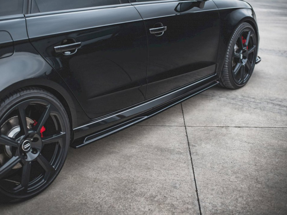 Maxton Design Gloss Black Front Splitter V.1 Audi A4 B9 (2015-2019