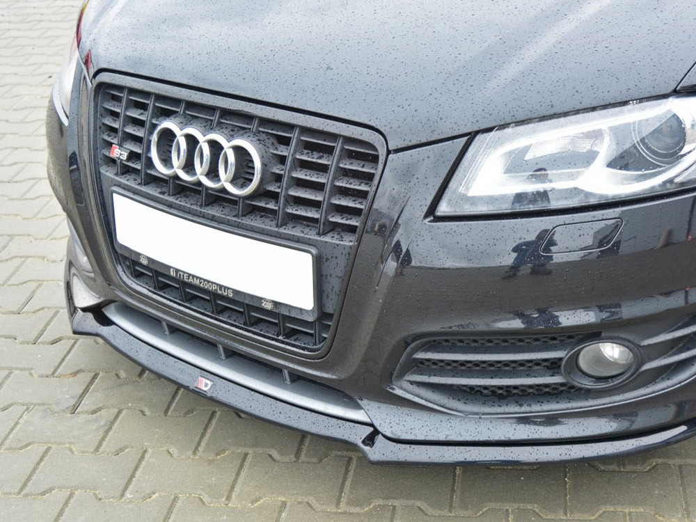 Front Diffuser Splitter Maxton Design Gloss ABS For Audi A3 8P Sportback S-Line