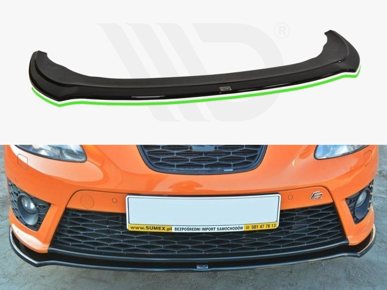 FRONT SPLITTER v.1 Seat Leon Mk1 Cupra - Gloss Black Gloss Black