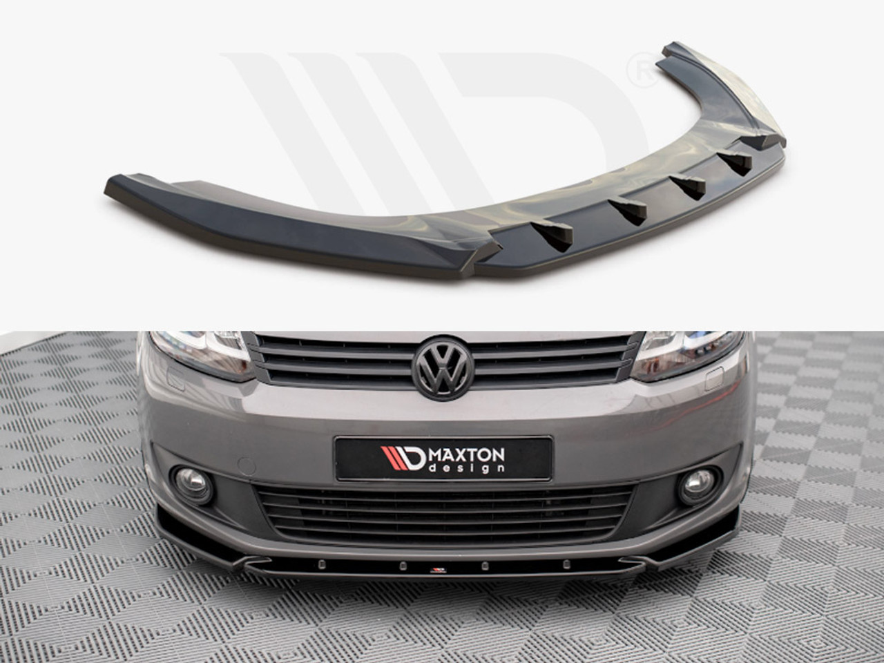 Maxton Design Gloss Black Front Splitter VW Caddy Mk3 Facelift (2010-2015)  - Awesome GTI - Volkswagen Audi Group Specialists