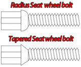 M14 x 1.50 Black Longer Single Wheel Bolt For Wheel Spacers (Radius Seat)