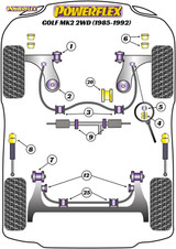 Powerflex Front Bump Stop - Golf MK2 2WD (1985 - 1992) - BS006