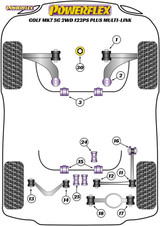 Powerflex Front Anti Roll Bar Bush 23.2mm - Golf MK7 5G 2WD 122PS plus Multi-link - PFF85-803-23.2
