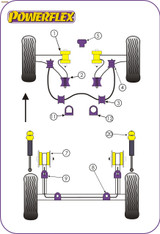 Powerflex Black Rear Anti Roll Bar Mount (Outer) 20.5mm - Jetta MK1 (1979-1984) - PFR85-226-20.5BLK
