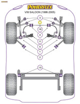 Powerflex Black Front Upper Arm To Chassis Bush - Passat B5 (1996 - 2005) Saloon (1996 - 2005) - PFF3-203BLK