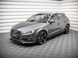 Maxton Design Gloss Black Side Skirts Diffusers Audi A3 Sportback 8V (2013-2016)