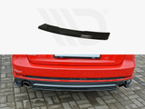 Maxton Design Gloss Black Central Rear Splitter Audi A4 B9 S-Line Avant (2015 - Up)