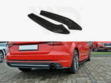 Maxton Design Gloss Black Rear Side Splitters Audi A4 B9 S-Line Avant (2015 - Up)