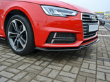 Maxton Design Gloss Black Front Splitter V1 Audi S4/ A4 S-Line B9