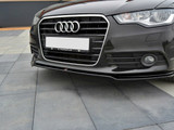 Maxton Design Gloss Black Front Splitter Audi A6 C7 (2011-2014)