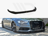 Maxton Design Gloss Black Front Splitter V.1 Audi S6 / A6 C7 S-Line (2011-2014)