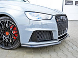 Maxton Design Gloss Black Front Splitter V.1 Audi RS3 8Va Sportback Pre-Facelift (2015-2016)