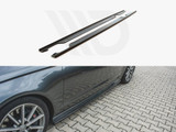 Maxton Design Gloss Black Side Skirt Diffusers Audi S6/ A6 S-Line C7 Facelift