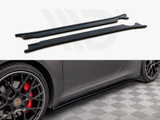 Maxton Design Gloss Black Side Skirts Diffusers Porsche 911 Carrera 4S 992 (2019-)
