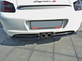 Maxton Design Gloss Black Rear Side Splitters Porsche Cayman S 987C (2006-09)