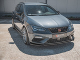 Maxton Design Gloss Black Front Splitter V7 Seat Leon Cupra/ Fr Mk3 Facelift (2017-2019)