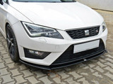 Maxton Design Gloss Black Front Splitter Seat Leon Iii Cupra / Fr