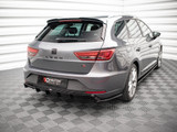 Maxton Design Gloss Black Rear Side Splitters V.2 Seat Leon Fr Sportstourer Mk3 (2012-2016)