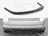Maxton Design Gloss Black Central Rear Splitter (Vertical Bars) Skoda Fabia Combi Mk3 (2014-2019)