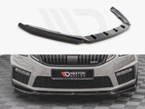 Maxton Design Gloss Black Front Splitter V.3 Skoda Octavia Rs Mk3 Facelift (2016-2019)
