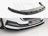Maxton Design Gloss Black Front Splitter V1 Skoda Octavia Mk4 (2019-)