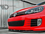 Maxton Design Gloss Black Front Splitter Ver.2 VW Golf Vi (For Golf GTI 35Th)