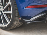 Maxton Design Black + Gloss Flaps Maxton Racing Rear Side Splitters + Flaps VW Golf 7 R Facelift (2017-2020)