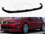 Maxton Design Gloss Black Front Splitter VW Golf 7 For Sport Pack