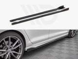 Maxton Design Gloss Black Side Skirts Diffusers V.2 VW Golf R Mk7 (2013-2016)
