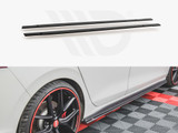 Maxton Design Black Racing Durability Side Skirts Diffusers VW Golf 8 GTI / GTI Clubsport / R-Line (2020-)