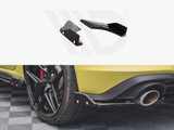 Maxton Design Gloss Black Rear Side Splitters (+Flaps) V1 VW Golf 8 GTI Clubsport (2020-)